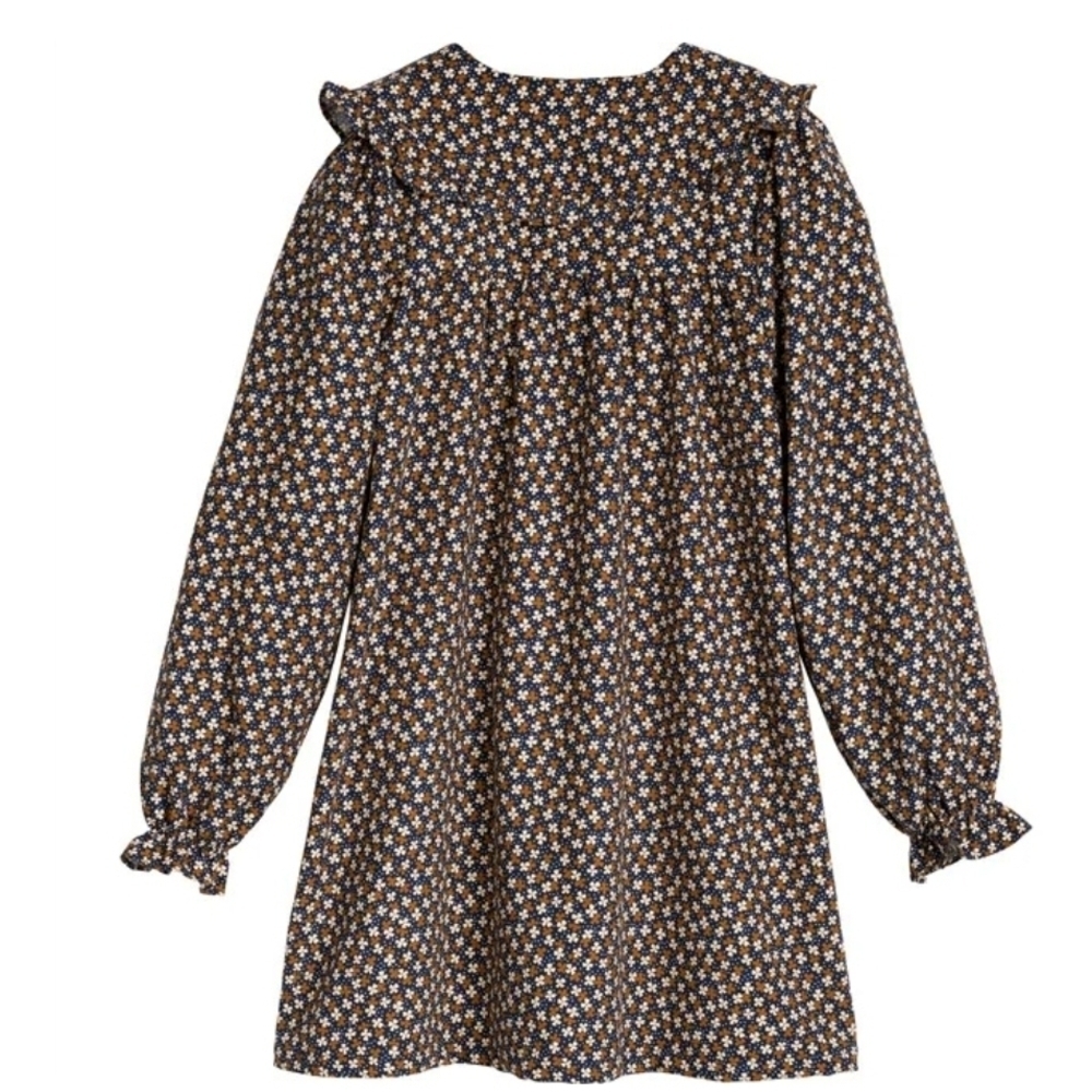 Maison Me Adorable Kids Floral Dress - Brown and White - Picture 2 of 6